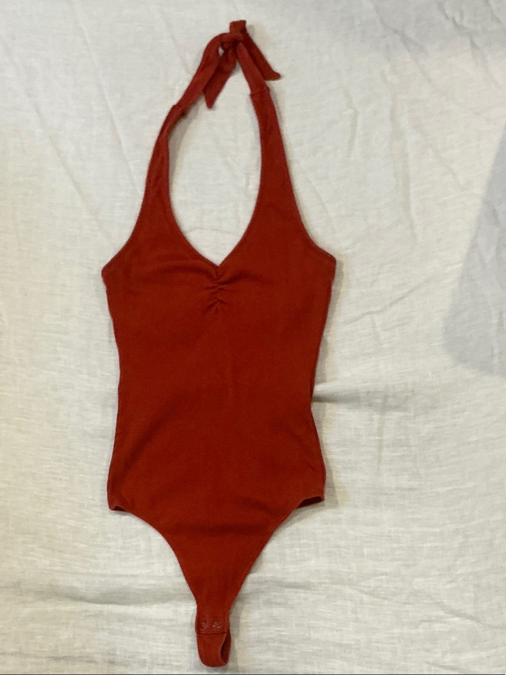 Hollister Rust Red Halter Bodysuit